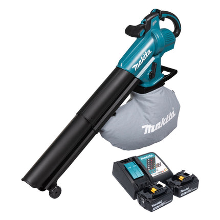 Makita DUB 187 RT2 Soffiatore e aspiratore di foglie a batteria 18 V Brushless + 2x batteria 5,0 Ah + caricabatterie