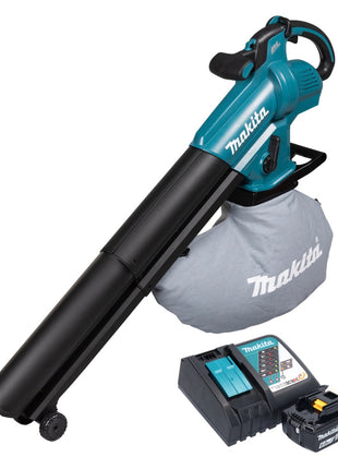 Soplador y aspirador de hojas a batería Makita DUB 187 RG 18 V sin escobillas + 1x batería 6,0 Ah + cargador