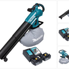 Makita DUB 187 RG2 cordless leaf blower and vacuum cleaner 18 V brushless + 2x battery 6.0 Ah + charger