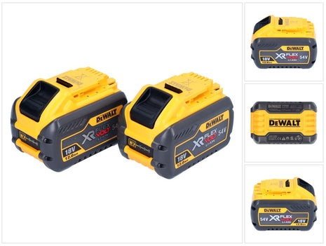 DeWalt 2x Akumulatory DCB 548 18 V / 54 V max. 12 Ah / 12000 mAh Li-Ion XR FLEXVOLT - z wskaźnikiem poziomu naładowania