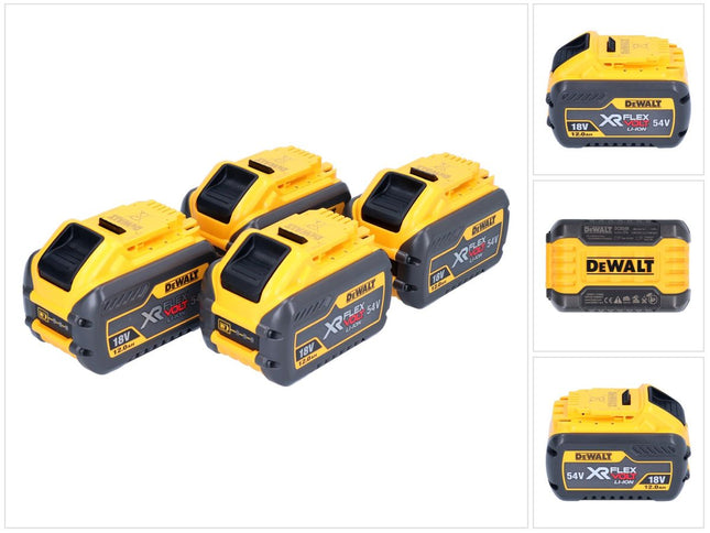 DeWalt 4x DCB 548 batteria 18 V / 54 V max. 12 Ah / 12000 mAh Li-Ion XR FLEXVOLT - con indicatore del livello di carica