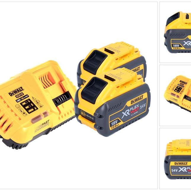 DeWalt DCB 118 Y2 Set iniziale con batteria 18 V / 54 V 2x batteria XR FLEXVOLT 12 Ah + caricabatteria