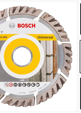 Bosch Standard for Universal Disques à tronçonner diamantés 125 x 22,23 mm 5 pces ( 5x 2608615059 ) pour béton, acier-béton, brique, calcaire et sable-pierre