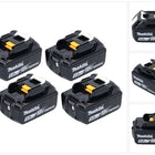Batería Makita 4x BL 1850 B 18 V 5,0 Ah / 5000 mAh Li-Ion ( 4x 197280-8 )