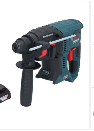 Bosch GBH 18V-21 Taladro percutor inalámbrico profesional 18 V 2,0 J SDS plus sin escobillas + 1x batería 2,0 Ah - sin cargador