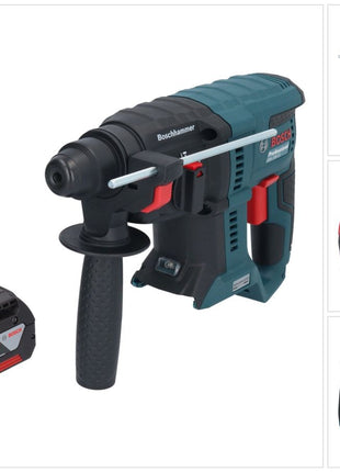 Bosch GBH 18V-21 Taladro percutor inalámbrico profesional 18 V 2,0 J SDS plus sin escobillas + 1x batería 4,0 Ah - sin cargador