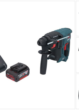 Bosch GBH 18V-21 Taladro percutor inalámbrico profesional 18 V 2,0 J SDS plus sin escobillas + 1x batería 4,0 Ah + cargador