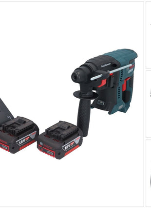 Bosch GBH 18V-21 Professional Akku Bohrhammer 18 V 2,0 J SDS plus Brushless + 2x Akku 5,0 Ah + Ladegerät