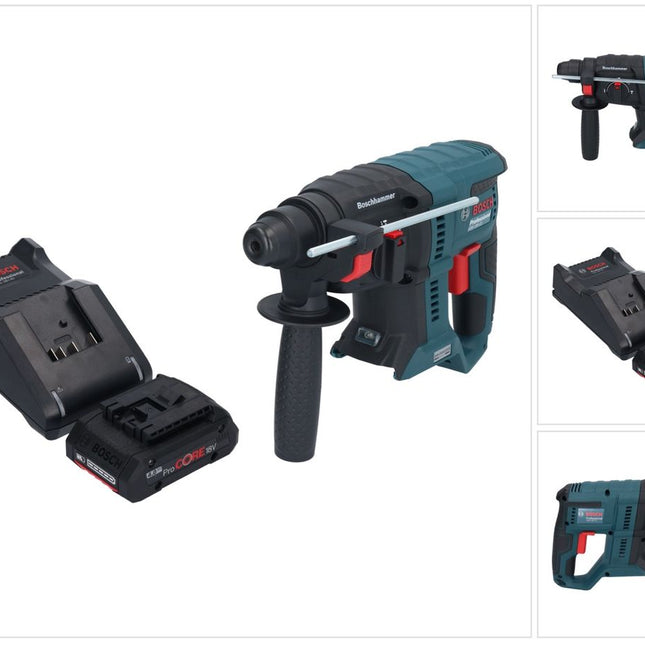 Bosch GBH 18V-21 Professional akumulatorowa wiertarko-wkrętarka udarowa 18 V 2,0 J SDS plus Brushless + 1x akumulator ProCORE 4,0 Ah + ładowarka