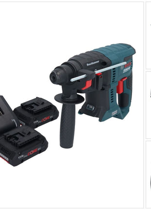 Bosch GBH 18V-21 Taladro percutor inalámbrico profesional 18 V 2,0 J SDS plus sin escobillas + 2x batería ProCORE 4,0 Ah + cargador