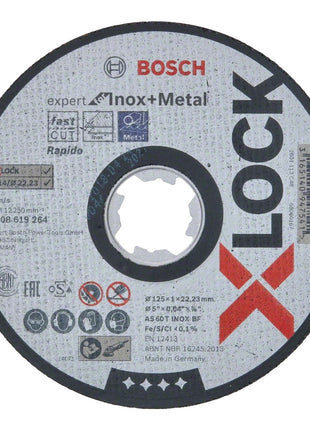 Bosch Expert for Inox & Metal Disque à tronçonner X-LOCK 125 x 22,23 mm 25 pces ( 25x 2608619264 )