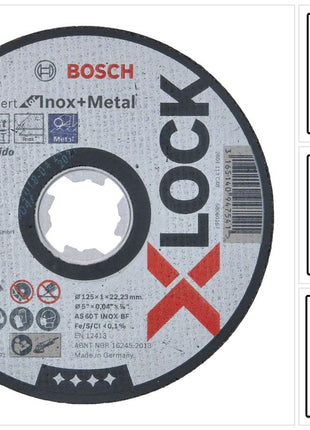 Bosch Expert for Inox & Metal Disque à tronçonner X-LOCK 125 x 22,23 mm 25 pces ( 25x 2608619264 )