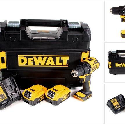 Taladro atornillador sin cable DeWalt DCD 708 P2T 18 V Li-Ion Brushless en caja TSTAK + 2 x 5,0 Ah batería + cargador