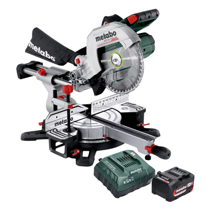 Metabo KGS 18 LTX BL 254 Tronzadora radial sin cable 18 V 254 mm Sin escobillas ( 614254920 ) + 1x batería 4,0 Ah + kit cargador