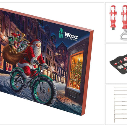 Wera Calendrier de l'Avent 2023 Edition Set d'outils à main 28 pces ( 05136607001 ) PH / PZ / Torx / Fente / Hex