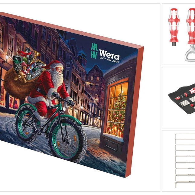 Juego de herramientas manuales Wera Advent Calendar edición 2023, 28 piezas (05136607001) PH / PZ / Torx / Ranurado / Hex