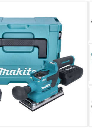 Makita DBO 382 M1J Akku Schwingschleifer 18 V 93 x 185 mm Brushless + 1x Akku 4,0 Ah + Makpac - ohne Ladegerät