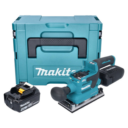 Makita DBO 382 M1J cordless orbital sander 18 V 93 x 185 mm brushless + 1x rechargeable battery 4.0 Ah + Makpac - without charger