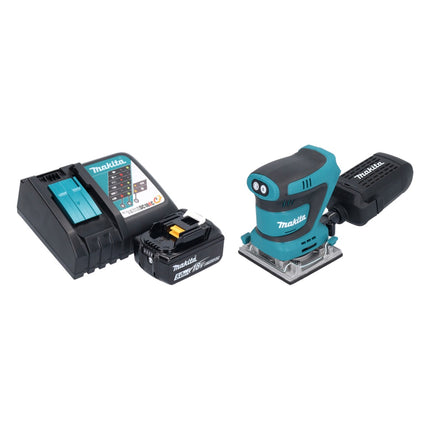 Makita DBO 484 RT1 akumulatorowa szlifierka oscylacyjna 18 V 112 x 102 mm + 1x akumulator 5,0 Ah + ładowarka