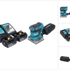 Makita DBO 484 RT cordless orbital sander 18 V 112 x 102 mm + 2x rechargeable battery 5.0 Ah + charger
