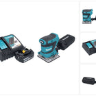 Makita DBO 484 RG1 cordless orbital sander 18 V 112 x 102 mm + 1x rechargeable battery 6.0 Ah + charger