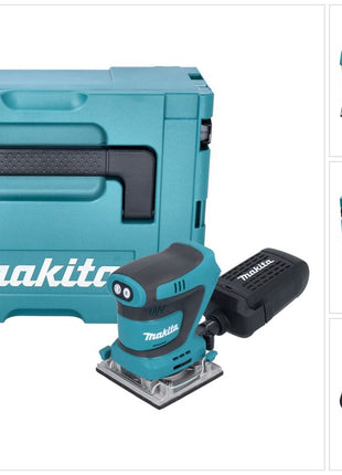 Makita DBO 484 ZJ Ponceuse vibrante sans fil 18 V 112 x 102 mm + Makpac - sans batterie, sans chargeur