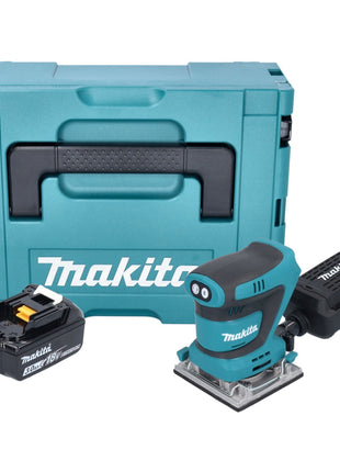 Lijadora orbital a batería Makita DBO 484 F1J 18 V 112 x 102 mm + 1x batería 3,0 Ah + Makpac - sin cargador