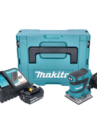 Makita DBO 484 RF1J ponceuse orbitale sans fil 18 V 112 x 102 mm + 1x batterie 3,0 Ah + chargeur + Makpac