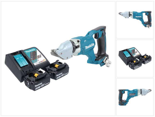 Makita DJS 200 RF cordless sheet metal shears 18 V 2.0 mm brushless + 2x rechargeable battery 3.0 Ah + charger