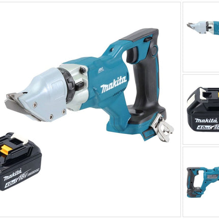 Makita DJS 200 M1 cizalla de chapa sin cable 18 V 2,0 mm sin escobillas + 1x batería 4,0 Ah - sin cargador