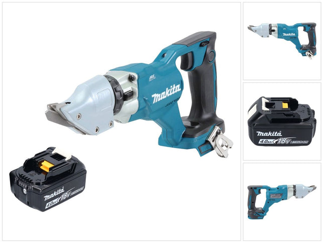 Makita DJS 200 M1 cordless sheet metal shears 18 V 2.0 mm brushless + 1x battery 4.0 Ah - without charger