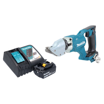 Makita DJS 200 RM1 cesoie per lamiera a batteria 18 V 2,0 mm brushless + 1x batteria 4,0 Ah + caricabatterie