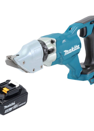 Tijeras de hojalata para batería Makita DJS 200 T1 18 V 2,0 mm sin escobillas + 1x batería 5,0 Ah - sin cargador