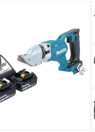 Makita DJS 200 RT Cisaille à tôle sans fil 18 V 2,0 mm Brushless + 2x batterie 5,0 Ah + chargeur