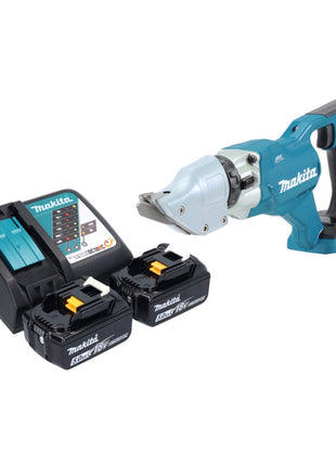 Makita DJS 200 RT Cisaille à tôle sans fil 18 V 2,0 mm Brushless + 2x batterie 5,0 Ah + chargeur