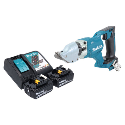 Makita DJS 200 RT cordless sheet metal shears 18 V 2.0 mm brushless + 2x rechargeable battery 5.0 Ah + charger