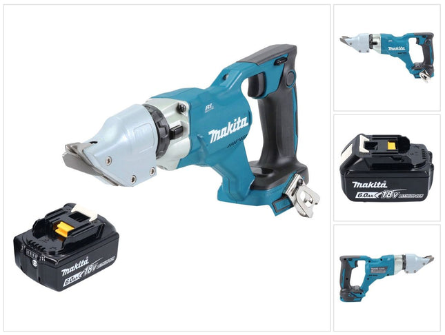 Makita DJS 200 G1 cordless sheet metal shears 18 V 2.0 mm brushless + 1x rechargeable battery 6.0 Ah - without charger