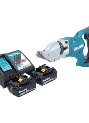 Makita DJS 200 RG Cisaille à tôle sans fil 18 V 2,0 mm Brushless + 2x batterie 6,0 Ah + chargeur