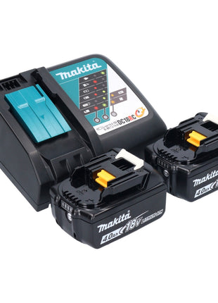 Makita DJS 200 RMJ batería hojalata 18 V 2,0 mm sin escobillas + 2x baterías 4,0 Ah + cargador + Makpac