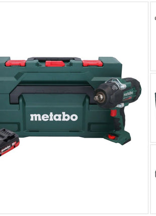 Metabo SSW 18 LTX 1450 BL Visseuse à choc sans fil 18 V 1450 Nm Brushless + 1x batterie 4,0 Ah + chargeur + metaBOX