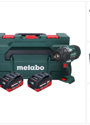 Metabo SSW 18 LTX 1450 BL Visseuse à choc sans fil 18 V 1450 Nm ( 602401660 ) Brushless + 2x batterie 5,5 Ah + chargeur + metaBOX