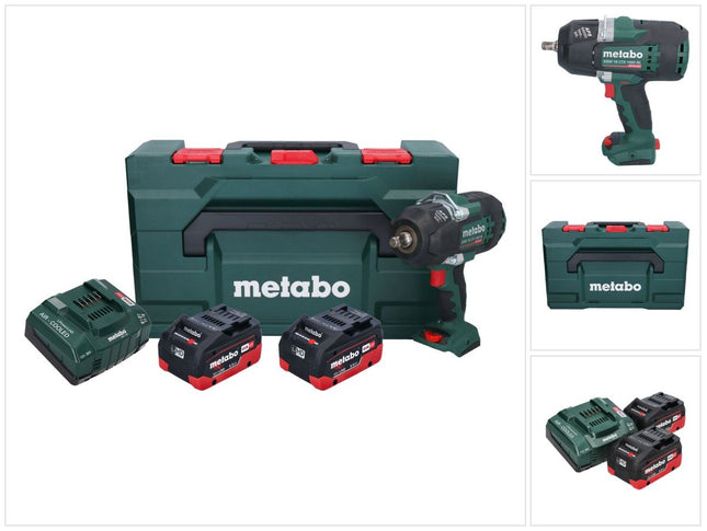 Metabo SSW 18 LTX 1450 BL llave de impacto sin cable 18 V 1450 Nm ( 602401660 ) sin escobillas + 2x batería recargable 5,5 Ah + cargador + metaBOX
