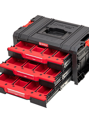 Qbrick System PRO Cajón 3 Caja de herramientas 2.0 Expert apilable 450 x 310 x 244 mm 3x 4,5 l IP54 con tres cajones 21 inserciones