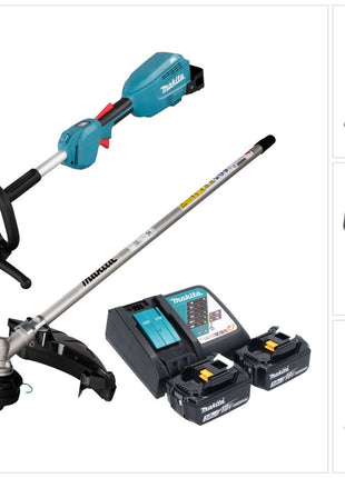 Makita DUX 18 RF2X1 Outil multifonction sans fil 18 V Brushless + 2x batterie 3,0 Ah + kit chargeur