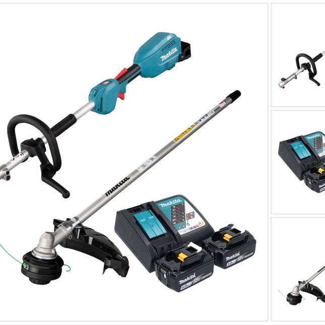 Multiherramienta sin cable Makita DUX 18 RT2X1 18 V sin escobillas + 2 baterías de 5,0 Ah + kit cargador