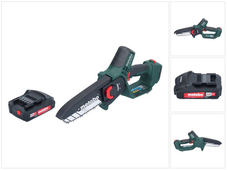 Metabo MS 18 LTX 15 Trononneuse sans fil 18 V 15 cm 5 m/s + 1x accu 2,0 Ah - sans chargeur