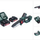 Metabo MS 18 LTX 15 Motosierra sin cable 18 V 15 cm 5 m/s + 2x 2,0 Ah batería + cargador