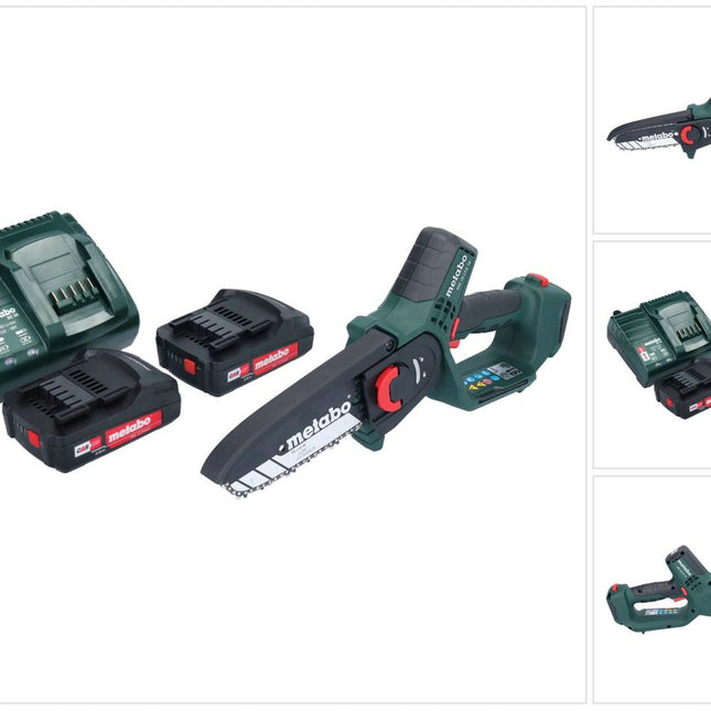 Metabo MS 18 LTX 15 Trononneuse sans fil 18 V 15 cm 5 m/s + 2x accu 2,0 Ah + chargeur