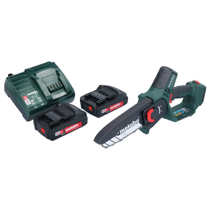 Metabo MS 18 LTX 15 cordless pruning saw 18 V 15 cm 5 m/s + 2x rechargeable battery 2.0 Ah + charger