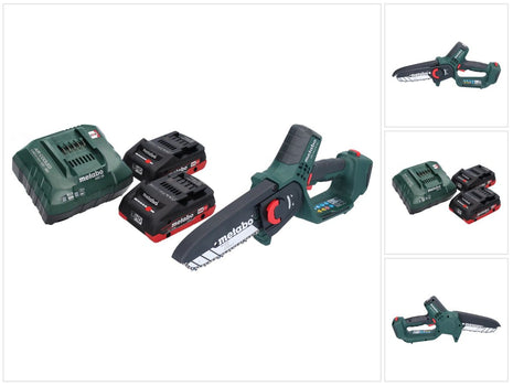 Metabo MS 18 LTX 15 scie sans fil 18 V 15 cm 5 m/s + 2x batterie 4,0 Ah + chargeur